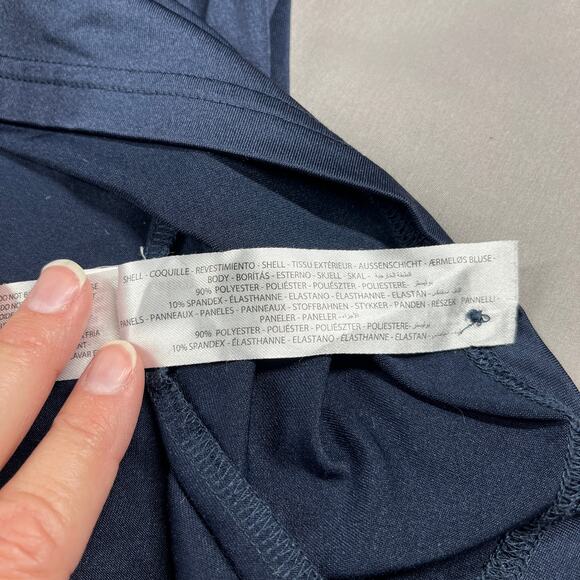 Ariat Shirt Womens Large Team Polo 3.0 USEF Pony Finals Tek USA Equestrian Blue - Picture 9 of 14